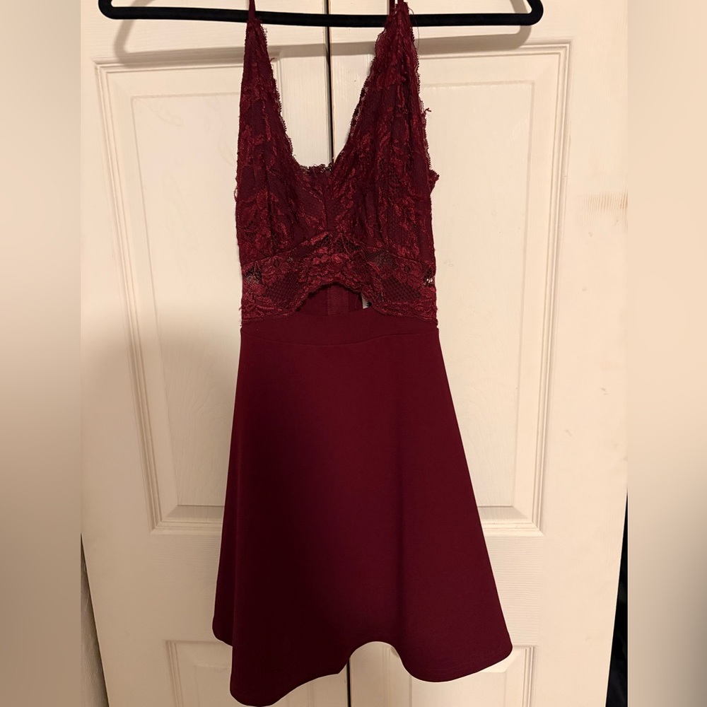 Windsor Deep Red Lace Dress